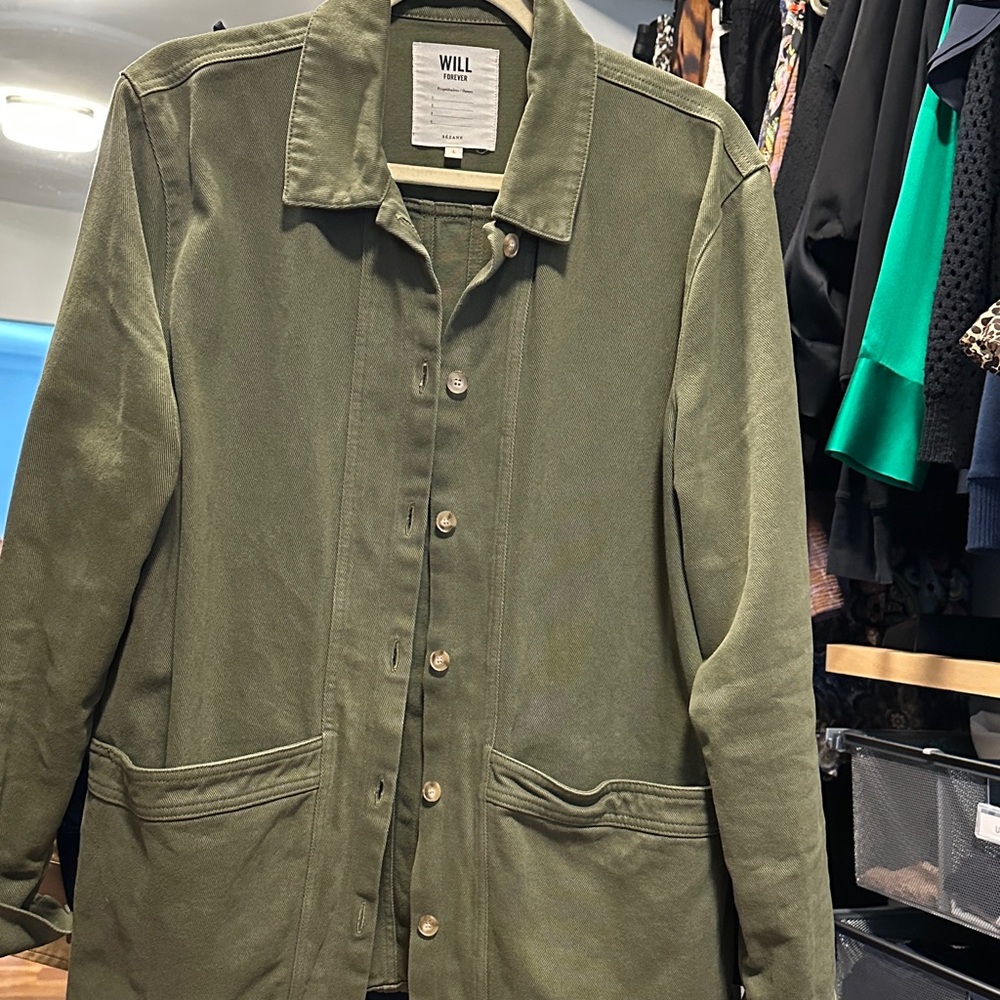 Sezane Will Olive Green Jacket